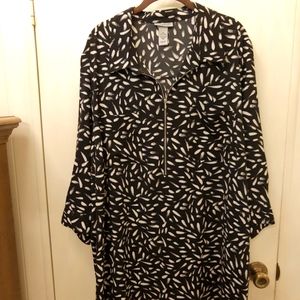 Catherine's Black & White Blouse